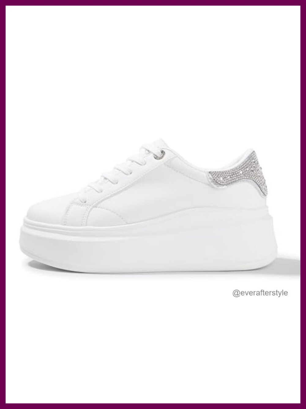 Platform Fashion Sneakers Thick Sole Lace-Up PU Faux Leather